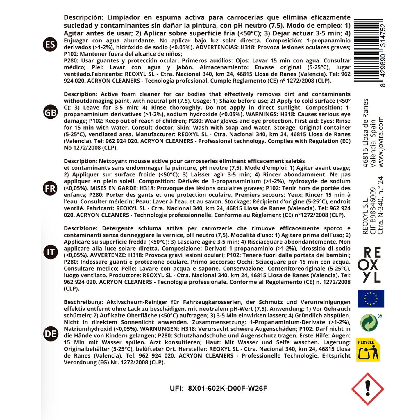 ESPUMA ACTIVA ROSA 500ML