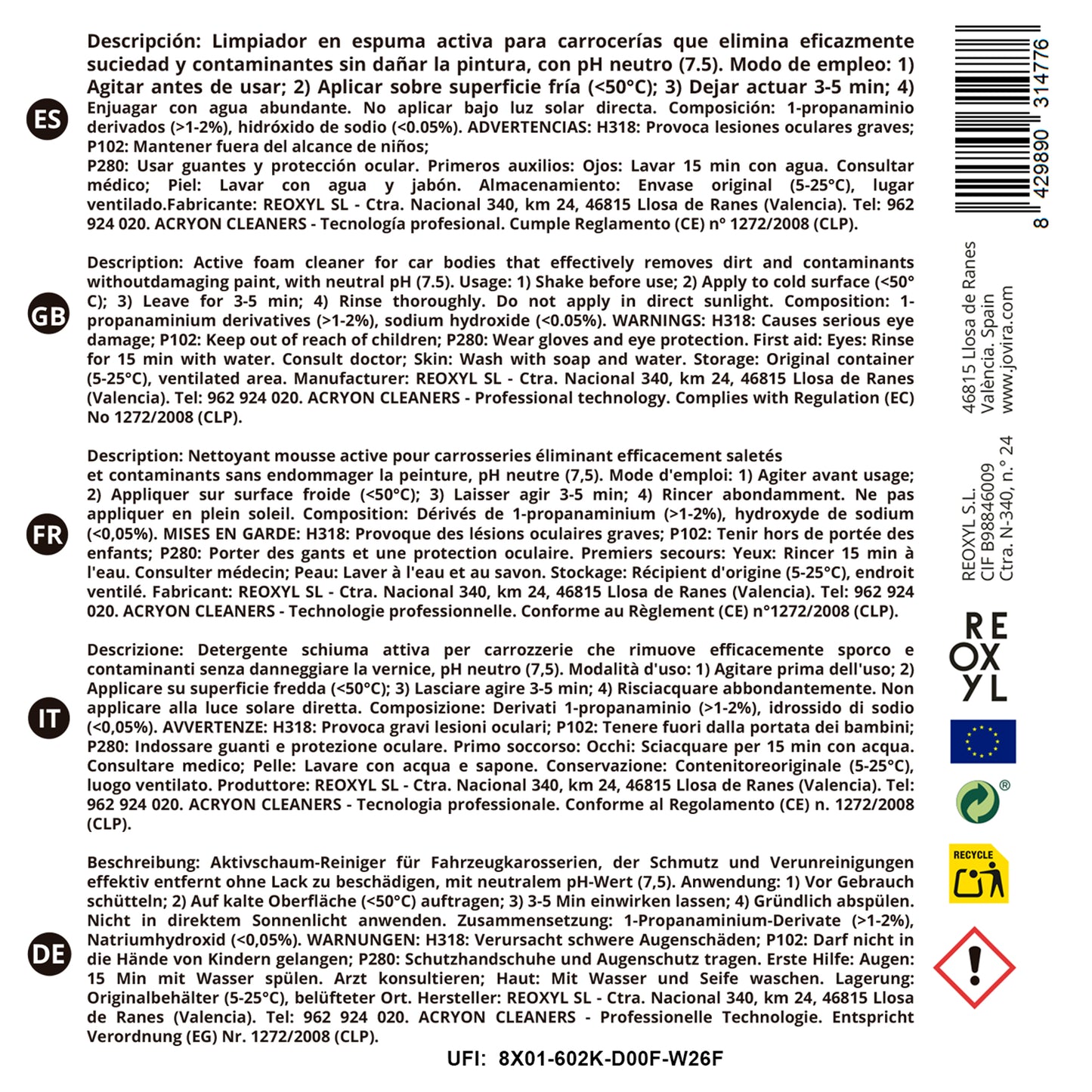 ESPUMA ACTIVA ROSA 2L